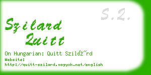 szilard quitt business card